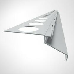 Celox OX Drip széles vízvető profil szürke 40 mm túlnyúlás erkély balkon terasz vízkivezető 1 szál 2, 5 m teraszprofil balkonszegély