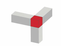 Celox OX 8 mm Csempeszegély Q négyzet szögletes Végzáró elem eloxált matt alumínium kocka forma Sarokelem 8x2500 mm-es profilhoz