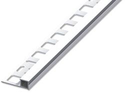 Celox OX 10 mm Csempeszegély Q négyzet szögletes 10x2500 polírozott fényes ezüst alumínium kocka keresztmetszet