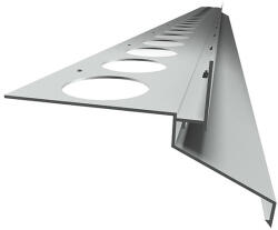 Celox OX Drip Plus széles terasz vízvető Szürke profil 40 mm túlnyúlás 20 mm magas padlólaphoz erkély balkon terasz vastag térburkolathoz