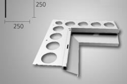 Celox OX Drip vízvető belső sarokprofil világosszürke színben terasz derékszögű sarokelem RAL 7035