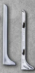 Celox OX Padlószegély záró elem jobb és bal az ezüst, bronz és pezsgő színű eloxált szálcsiszolt alumínium ragasztható szegélyhez