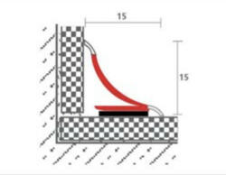 Celox OX 15x15 mm fehér Kádszegély öntapadós zuhanyzó szegély