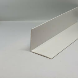 AVProfil AV Fehér L profil Műanyag sarokprofil 15x15x2000 mm Sarokléc élvédő szögprofil