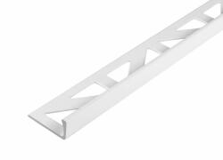 Celox OX 15 mm L alakú alumínium csempeszegély fényes fehér színű élvédő 15x2500 mm-es profil