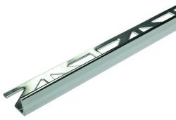 Celox OX Vékony csempeszegély L profil 10x2500 inox hatású polírozott ezüst élvédő