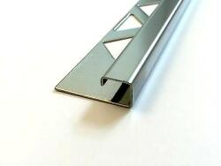 Celox OX 10 mm Csempeszegély Q négyzet szögletes 10x2500 polírozott inox rozsdamentes kocka keresztmetszet