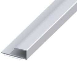 AVProfil AV Laminált lap indító U profil ezüst takaróprofil 9x2700 mm eloxált alumínium szegély záróprofil széltakaró