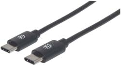 Manhattan USB-C - USB-C kábel 2m - Fekete (354875)
