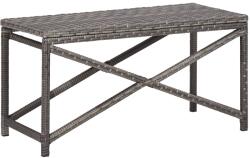 vidaXL Bancă de grădină, gri, 80 cm, poliratan (46208)