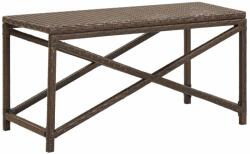 vidaXL Bancă de grădină, maro, 80 cm, poliratan (46209)