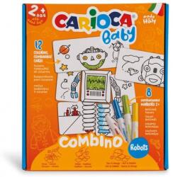 CARIOCA Set creativ markere, Baby 2+ Robots, 8 culori/set, Carioca SKR153