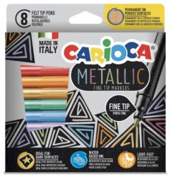 CARIOCA Metallic 8db-os színes filctoll szett - Carioca (43162)