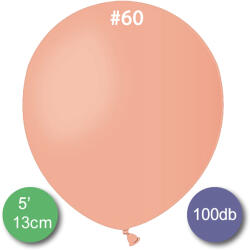 Gemar Pasztel, lazac pink, lufi, 100 db GÖMB, d13cm (A50)