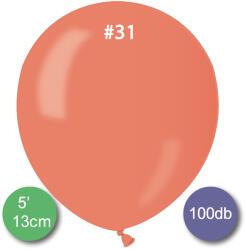 Gemar Lufi (metál) narancs, 13cm, gömb, 100 db/cs (AM50)