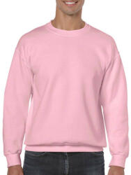 Gildan Uniszex Pulóver Hosszú ujjú Gildan Heavy Blend Adult Crewneck Sweat - XL, Világos rózsaszín (pink)