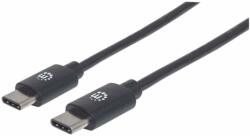 Manhattan USB-C - USB-C kábel 1m - Fekete (353342)