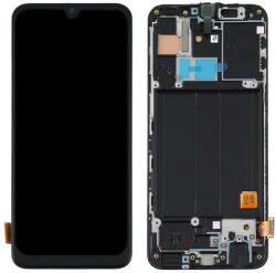  NBA001LCD101069 Samsung Galaxy A40 fekete TFT LCD kijelző érintővel fekete kerettel, előlap (NBA001LCD101069)