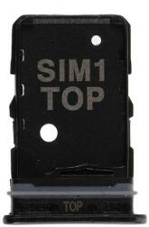  tel-szalk-1926450 Samsung Galaxy A80 / A90 fekete SIM kártya tálca (2 SIM kártyás telefonokhoz) (tel-szalk-1926450)