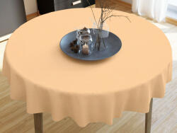 Goldea față de masă decorativă loneta - pudru orangiu - rotundă Ø 120 cm Fata de masa