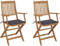 vidaXL 2 db tömör akácfa kerti szék párnákkal (3064590/3064591/92/93/94/95/96/97/98/99)
