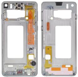 tel-szalk-1927527 Samsung Galaxy S10 G973F ezüst középső keret (tel-szalk-1927527)