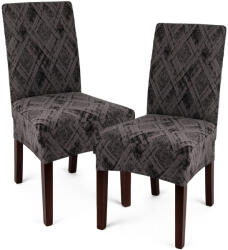 4Home Husă multielastică 4Home Comfort Plus pentru scaun, gri, 40 - 50 cm, set 2 buc