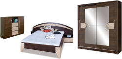 MobAmbient Mobilă dormitor culoare wenge cu sonoma - model DOME