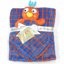 Snuggle Baby Set cadou pentru bebelusi cu jucarie plus si paturica - model papagal (KDWM14150)