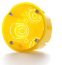  Szerelvénydoboz gipszkartonba süllyeszthető 1-es (68x45 mm) sárga (JG-2661)