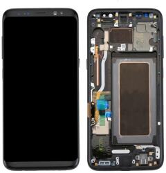 NBA001LCD101109 Samsung Galaxy S8 OLED kijelző érintővel fekete kerettel előlap (kis kijelzős vastag kávás) (NBA001LCD101109)