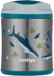 Contigo Kids Eggplant Macaroon Sharks - gyerek ételtermosz - 300ml