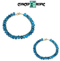  Bratara din Apatit Mixt Natural Disc 2-3 x 4-5 mm - Diametru 55 mm - Accesorii Argint 925 - GF