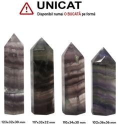 Obelisc Fluorit Violet 1 Varf - 102-123 x 32-36 x 30-36 mm - ( XXL)