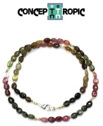  Colier din Turmalina Multicolora Ovala - 5-6 x 4-5 mm - Accesorii GF - 1 Buc