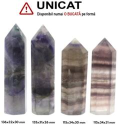 Obelisc Fluorit Violet Inchis 1 Varf - 115-136 x 31-34 x 26-31 mm - ( XXL)