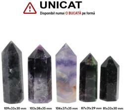  Obelisc Fluorit Violet Inchis 1 Varf - 81-109 x 31-38 x 29-35 mm - ( XXL)