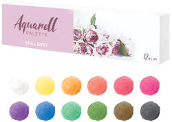 BRILLBIRD Aquarell / akvarell paletta 12 db-os akvarell festék