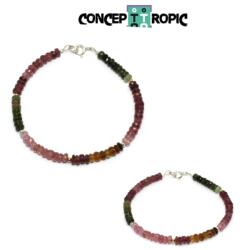  Bratara din Turmalina Multicolora - Diametru 52 mm - Disc Fatetat - Accesorii Argint 925 - 1 Buc - concepttropic - 99,00 RON