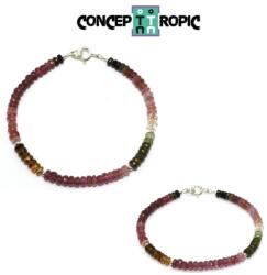  Bratara din Turmalina Multicolora - Diametru 52 mm - Disc Fatetat - Accesorii Argint 925 - 1 Buc - concepttropic - 87,00 RON