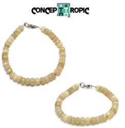  Bratara din Opal de Foc Disc 1-2, 5 x 3-5 mm - Diametru 54 mm - Cristalul Luminarii si Energiei Pozitive - Accesorii Gold Filled - 1 Buc