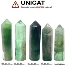  Obelisc Fluorit Verde 1 Varf - 96-109 x 23-26 x 22-25 mm - ( XXL)