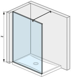 Jika Pure oldalfalhoz rögzített üvegfal 90cm 2694270026681 (H2694270026681)