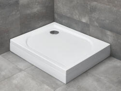 Radaway Delos D aszimmetrikus akril balos zuhanytálca előlappal 100x75 ajándék szifon, fehér 4D17515-03L (4D17515-03L)