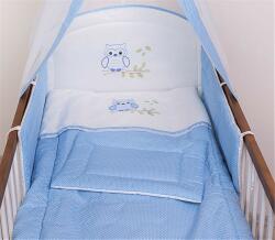 SZEKO Stúdió 3 részes babaágynemű szett - Lulu bagoly Kék pöttyös