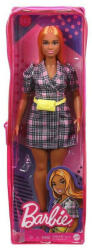 Mattel Barbie - Fashionistas - Narancssárga Hajú Baba Kockás Ingruhában (GRB53)