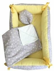 Deseda Reductor Bebe Bed Nest cu paturica si pernuta antiplagiocefalie Deseda Stelute pe gri (50592)