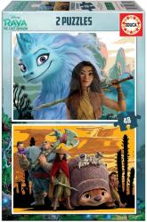 Educa Puzzle Raya and the Last Dragon Educa 2x48 piese de la 4 ani (EDU18882) Puzzle