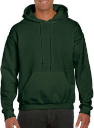 Gildan Uniszex Pulóver Kapucnis Hosszú ujjú Gildan DryBlend Adult Hooded Sweat - S, Sötétzöld