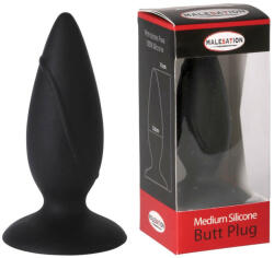 Malesation Dop Anal Silicon, Negru, 11 Cm
